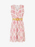 Robe imprimé graphique à col cache-coeur - Rose - 1