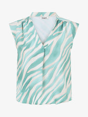 Top boule imprimé zèbre - Vert d&