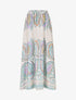 Jupe effet satiné imprimé foulard - Violet - 1