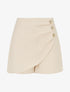 Short uni à boutons décoratifs - Beige - 1
