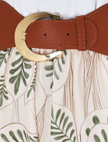 Combishort élastiqué à bretelles brodées - Kaki - 3