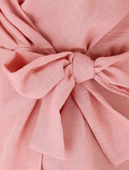 Blouse manches courtes à col cache-coeur - Rose - 3