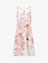 Robe à bretelles imprimé abstrait - Rose - 1