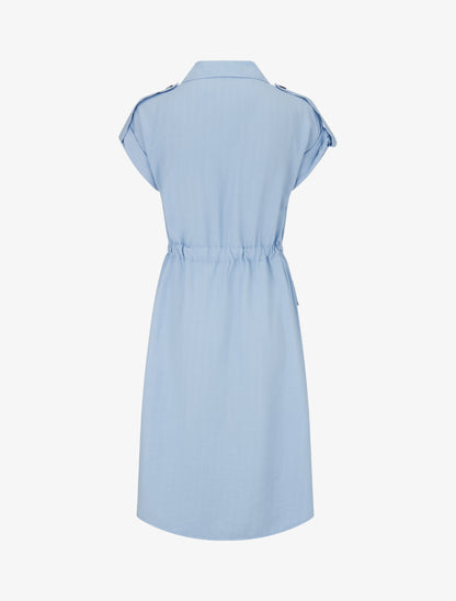 Robe droite à fines rayures - Bleu ciel - 2