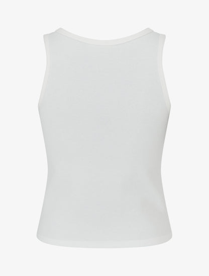 Crop top côtelé cloutés - Blanc - 2