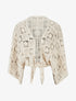 Boléro à manches kimono en crochet - Beige - 1