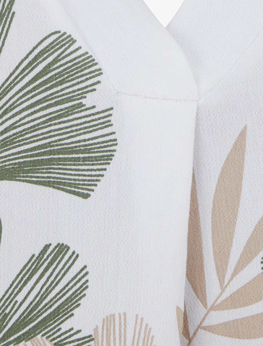 Blouse sans manches imprimé feuillage - Kaki - 3