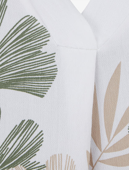 Blouse sans manches imprimé feuillage - Kaki - 3