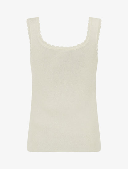Débardeur irisé à col ondulé - Beige - 2