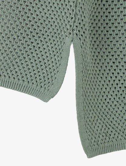 Débardeur filet de pêche coupe carrée - Kaki - 3