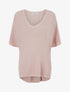 Top oversize en maille fine irisée - Rose pâle - 1