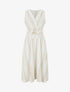 Robe en lin à rayures - Beige/sable - 1