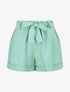 Short uni à revers - Turquoise - 1