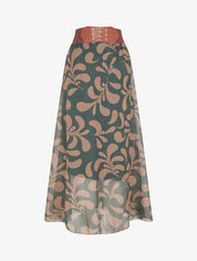Jupe longue imprimé baroque - Vert - 1