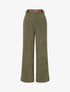 Pantalon droit en velours côtelé - Kaki - 1