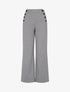 Pantalon à pont droit imprimé chevron - Gris - 1