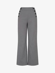 Gerade Marlenehose mit Zickzack-Print. - Grau