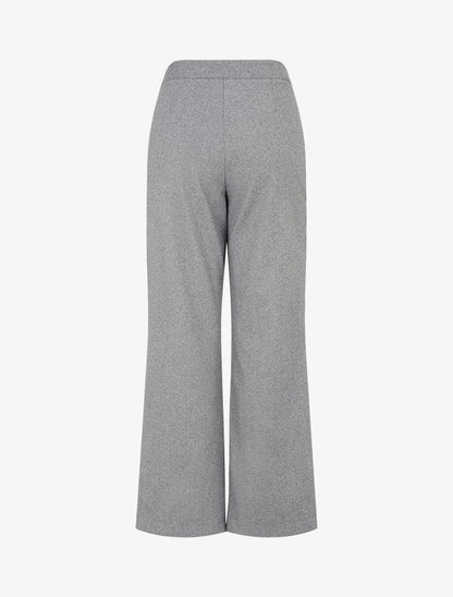 Pantalon à pont droit imprimé chevron - Gris - 2