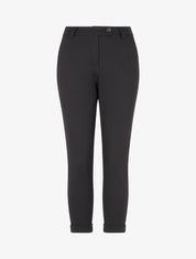 Pantalon slim à revers - Noir - 1
