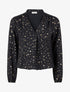 Blouse à manches longues motif étoiles irisées - Noir - 1