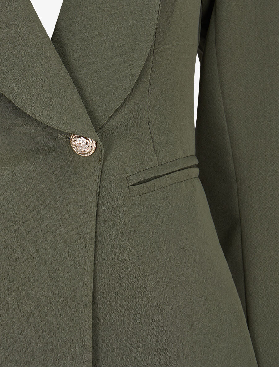 Veste à col smoking - Kaki - 3