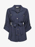 Chemise fluide ceinturée - Marine - 1