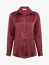 Chemise fluide à rayures irisées coupe droite - Bordeaux - 1