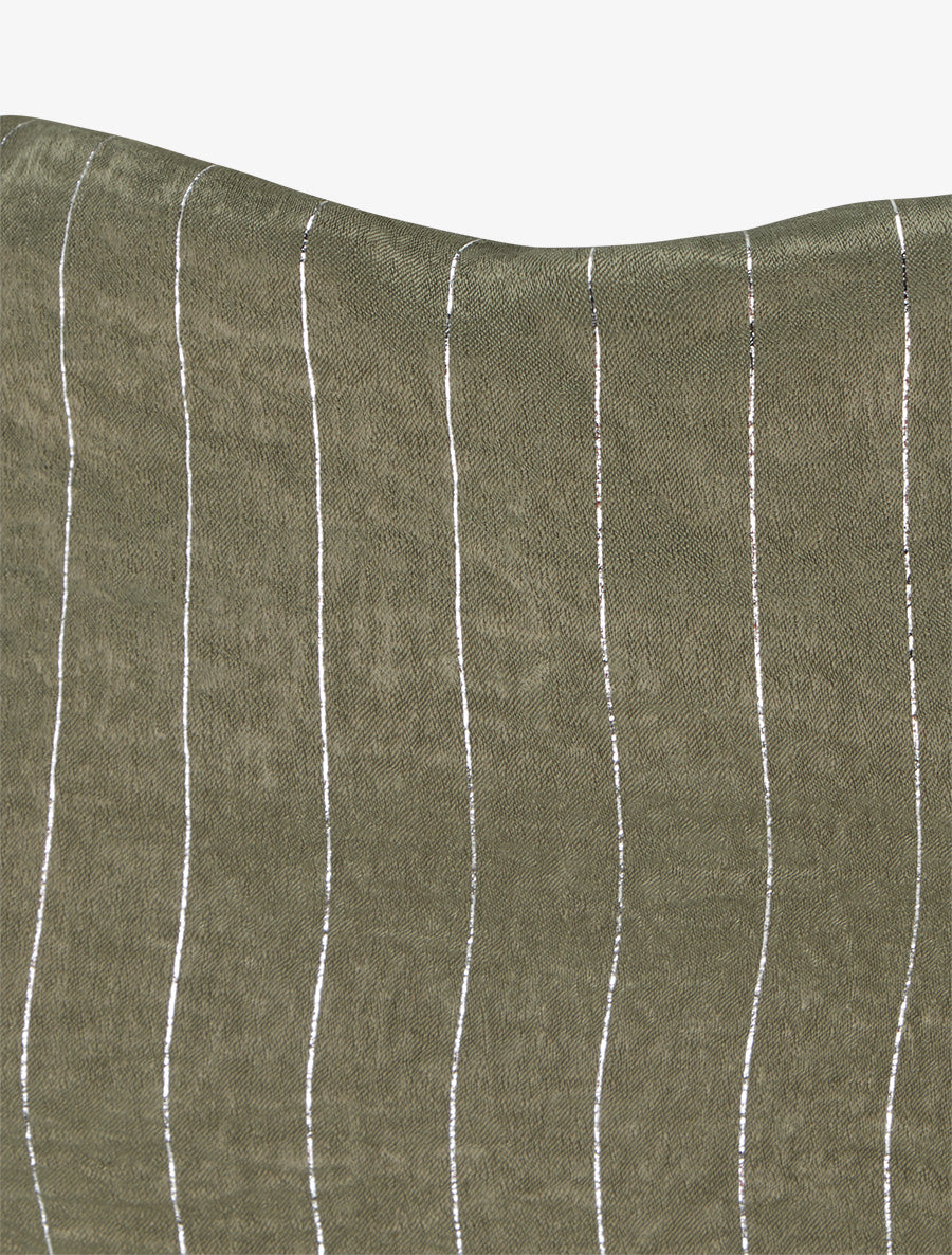 Robe longue à rayures irisées - Kaki - 3