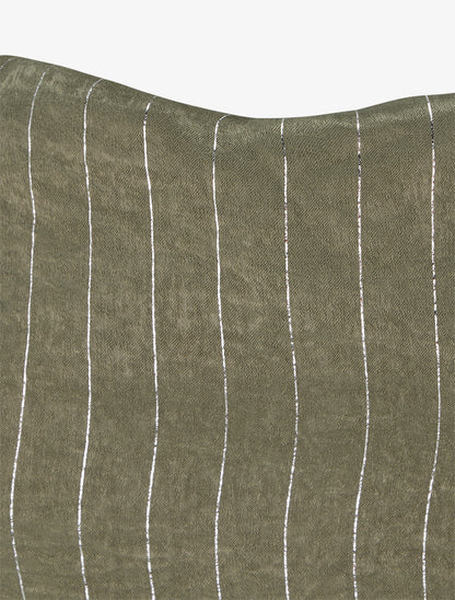 Robe longue à rayures irisées - Kaki - 3