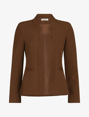 Veste à col cranté - Marron - 5