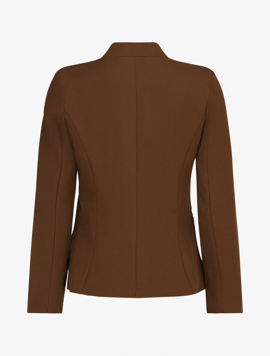 Veste à col cranté - Marron - 2