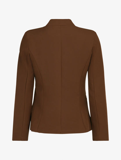 Veste à col cranté - Marron - 2