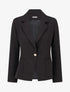 Blazer uni boutonné - Noir - 1