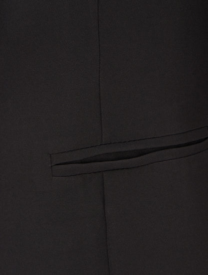Blazer uni boutonné - Noir - 3