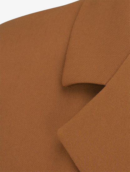 Blazer uni boutonné - Camel - 3
