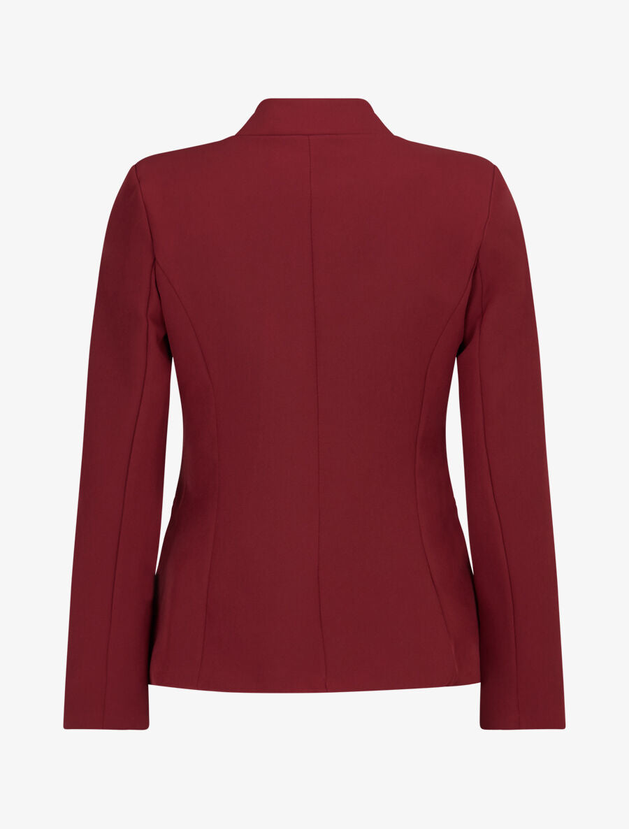 Veste à col cranté - Rouge brique - 2