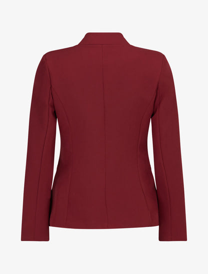Veste à col cranté - Rouge brique - 2