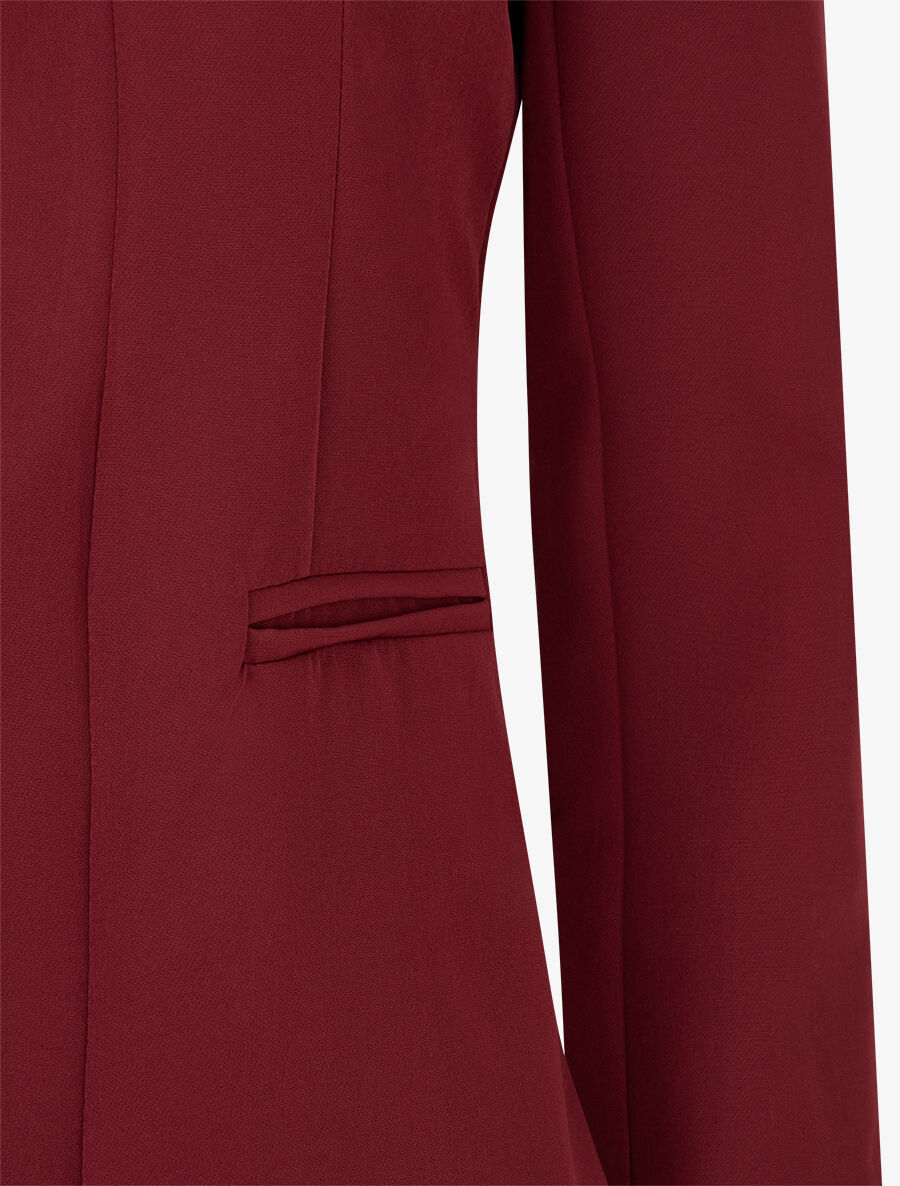 Veste à col cranté - Rouge brique - 3
