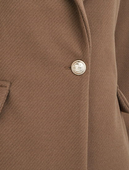 Manteau court à poches décoratives - Marron clair - 3