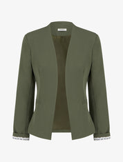 Veste droite à épaulettes - Kaki - 1