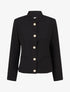 Blazer boutonné à épaulettes - Noir - 1