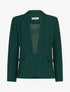 Veste à col droit et bord cranté - Vert forêt - 1