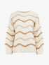 Pull en maille à motif vagues - Beige - 1