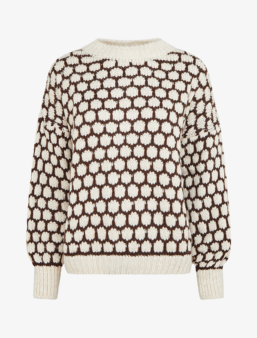 Pull en grosse maille à motif nid d&