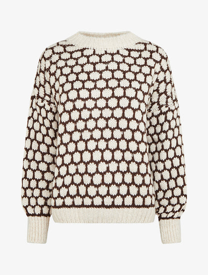 Pull en grosse maille à motif nid d&