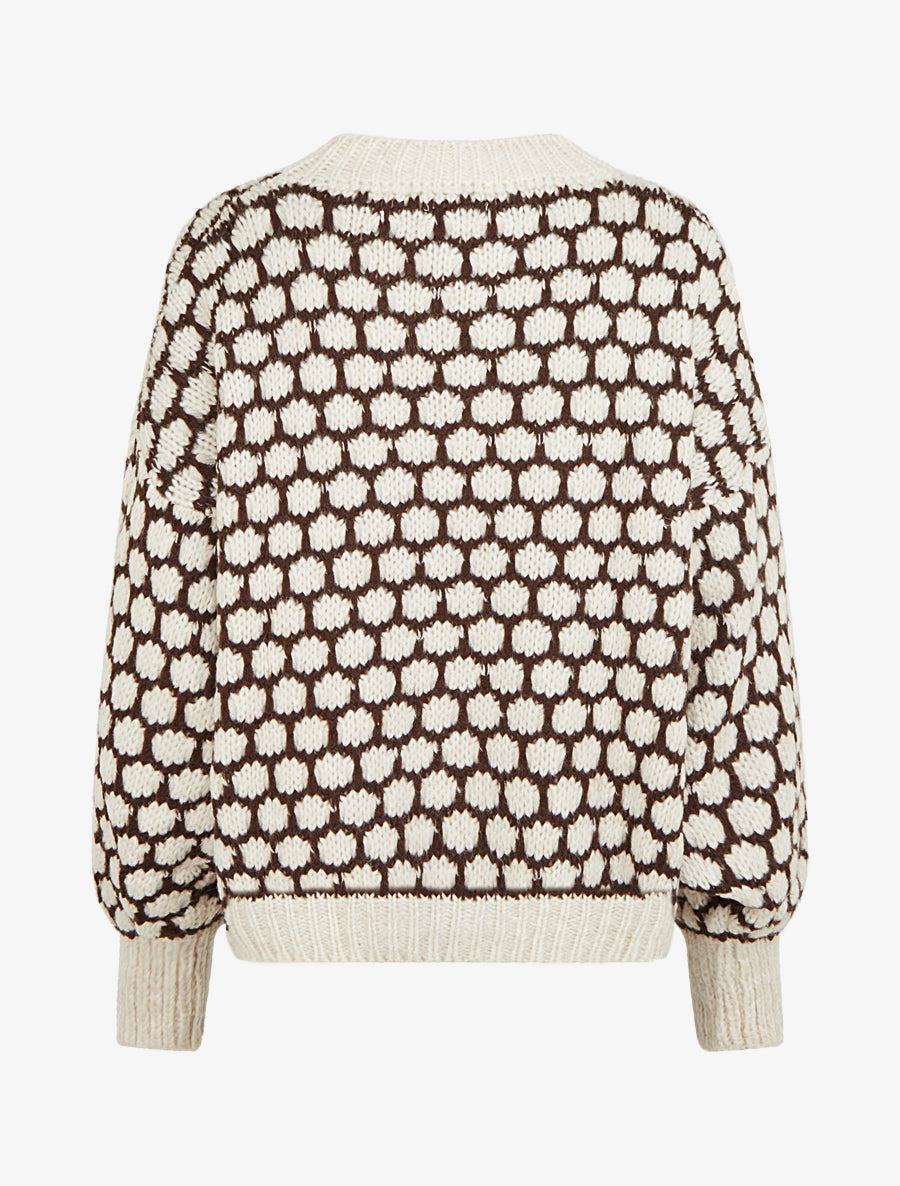 Pull en grosse maille à motif nid d&