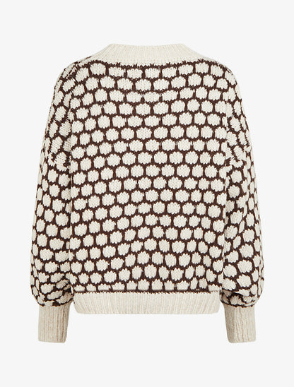 Pull en grosse maille à motif nid d&