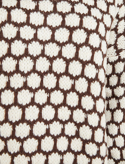 Pull en grosse maille à motif nid d&