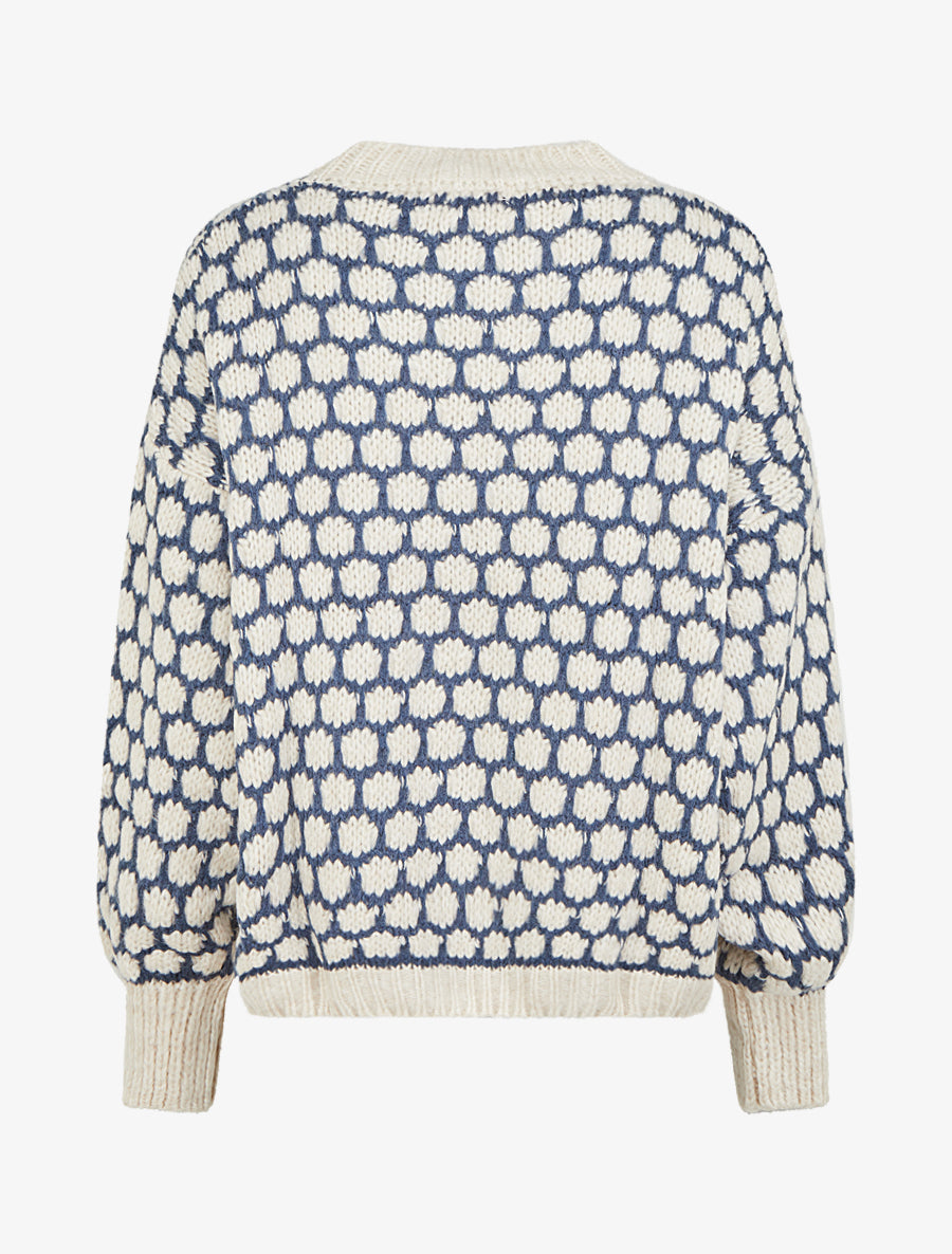 Pull en grosse maille à motif nid d&