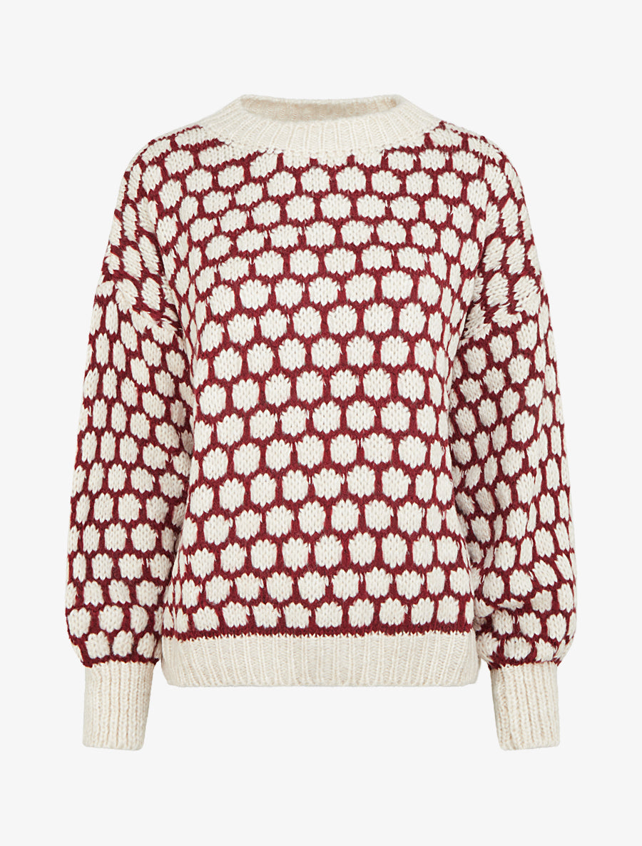 Pull en grosse maille à motif nid d&